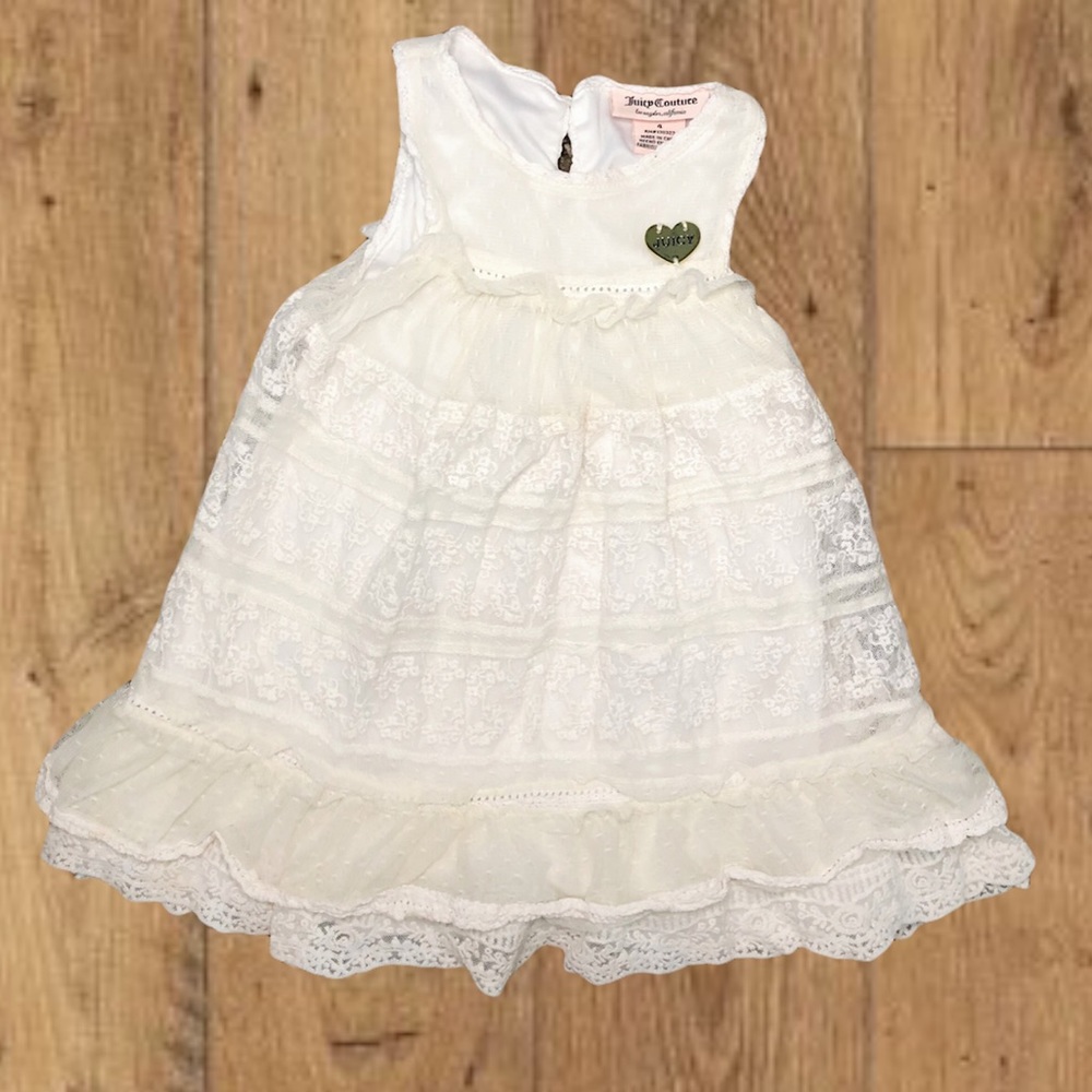 Juicy Couture Baby Girl White Lace Dress